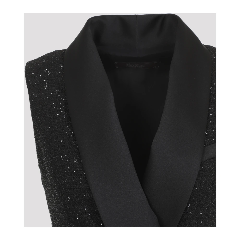Max Mara Paillet Eiffel Mini Jurk Black Dames