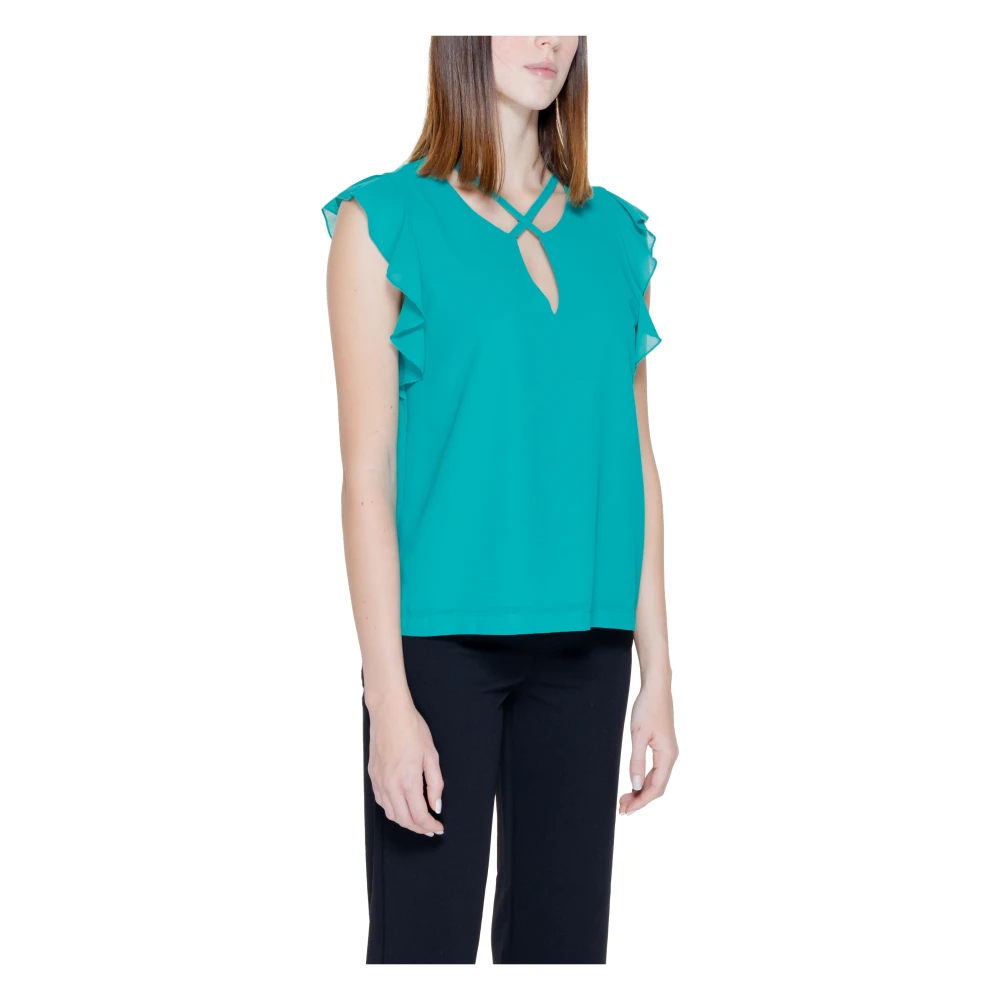 RINASCIMENTO Blouse met korte mouwen Green Dames