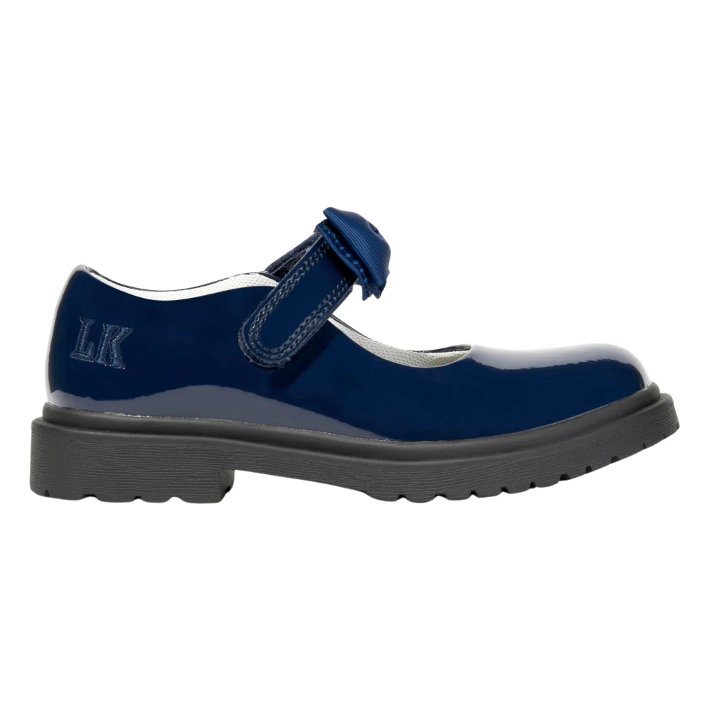 Lelli Kelly Blue Kids Dress Shoes, Female, 26 Eu, Mia Bow Patent School Shoes