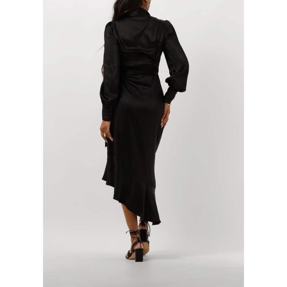 Notre-v Dames Jurken Nv-dorissa Satin Dress Black Dames