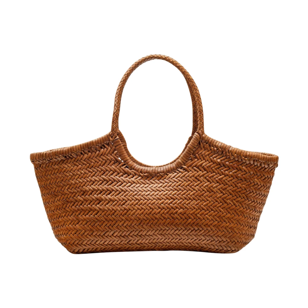 Dragon Diffusion Bruine leren tas met gevlochten ontwerp Brown Dames
