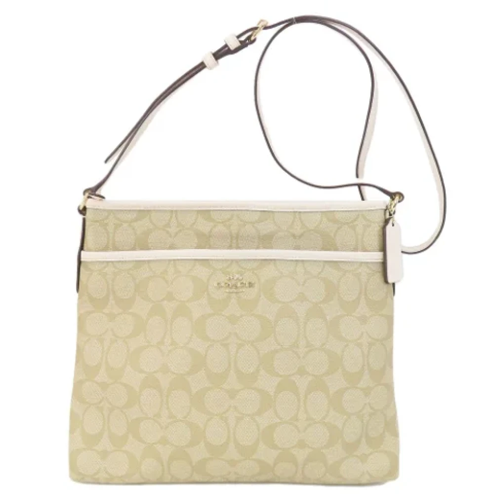 Coach Pre-owned Canvas shoulder-bags Beige Dames
