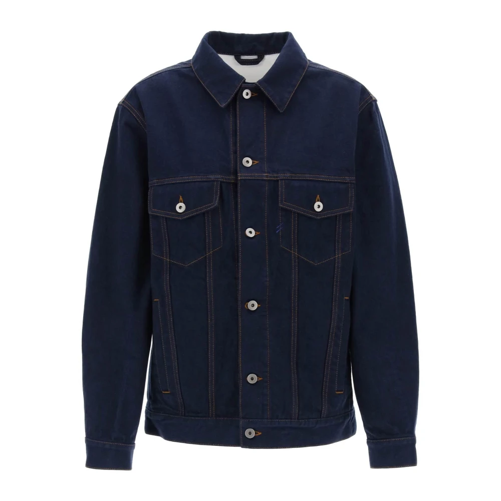 Burberry Women's Blue Denim Jackets, Xs, Japanese Denim Jacket For Men/W