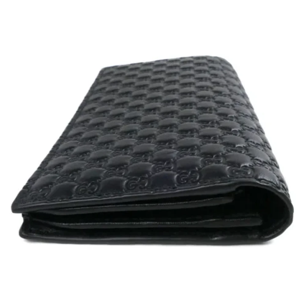 Gucci Vintage Pre-owned Leather wallets Black Heren