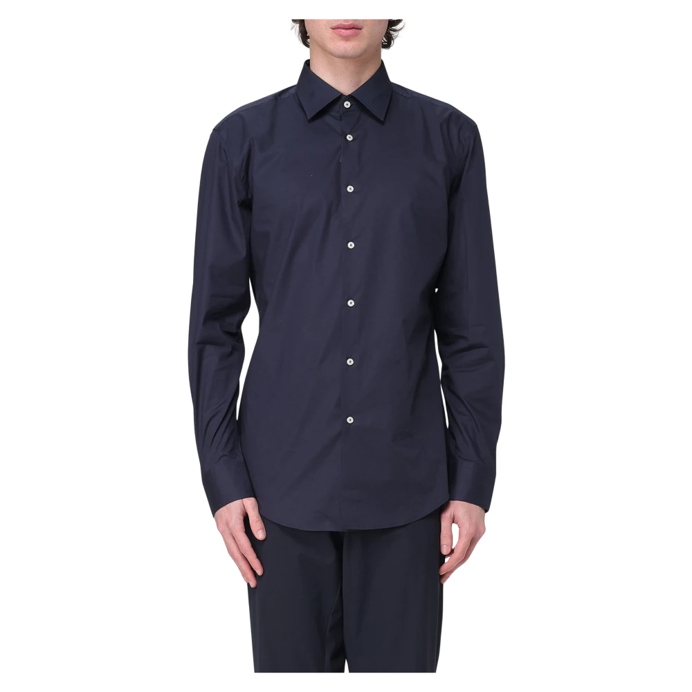 Hugo Boss Casual Herenoverhemd met Hank-detail Blue Heren