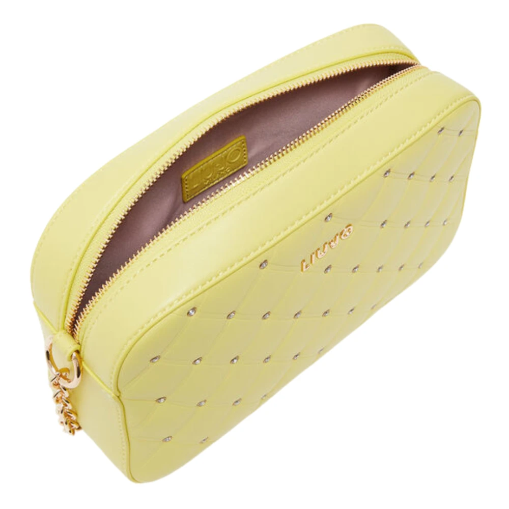 Liu Jo Gele Gewatteerde Strass Camera Case Yellow Dames