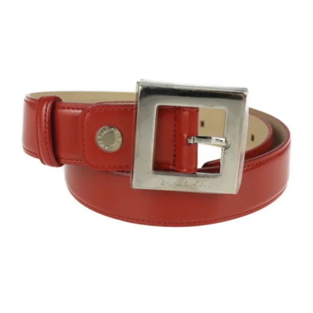 Bvlgari Vintage Pre-owned Leather belts Red Dames