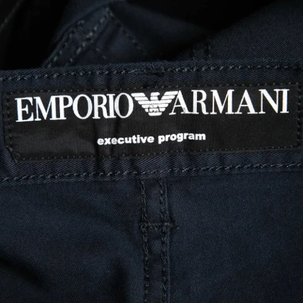 Armani Pre-owned Cotton bottoms Blue Dames