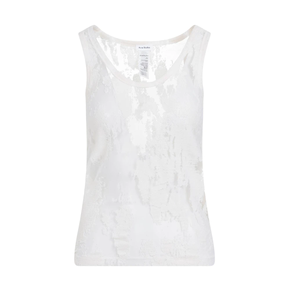 Acne Studios Witte Tanktop T-shirt White Dames