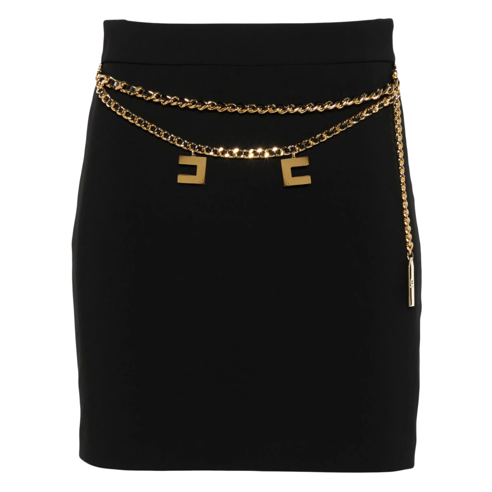 Elisabetta Franchi Zwarte Rok Black Dames