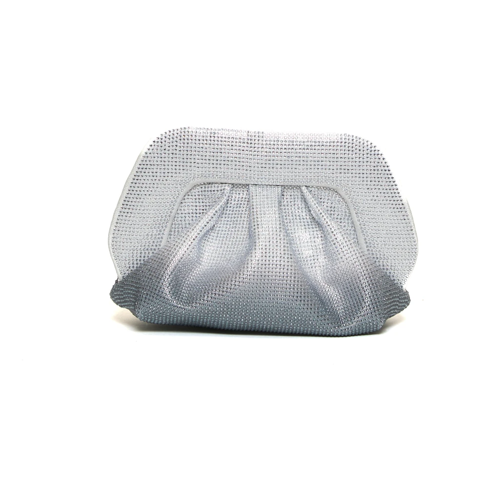 THEMOIRè Zilveren Rook Clutch Tas Gray Dames