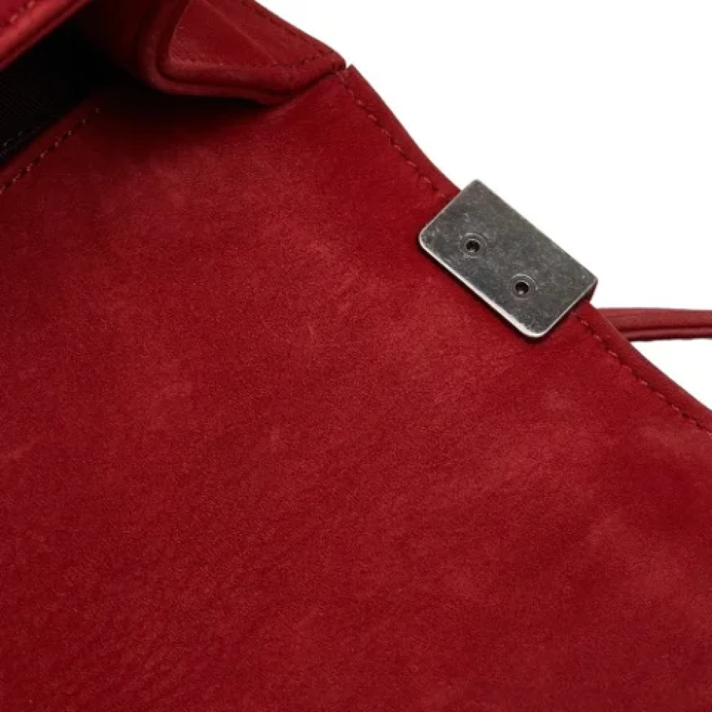 Chanel Vintage Pre-owned Suede chanel-bags Red Dames