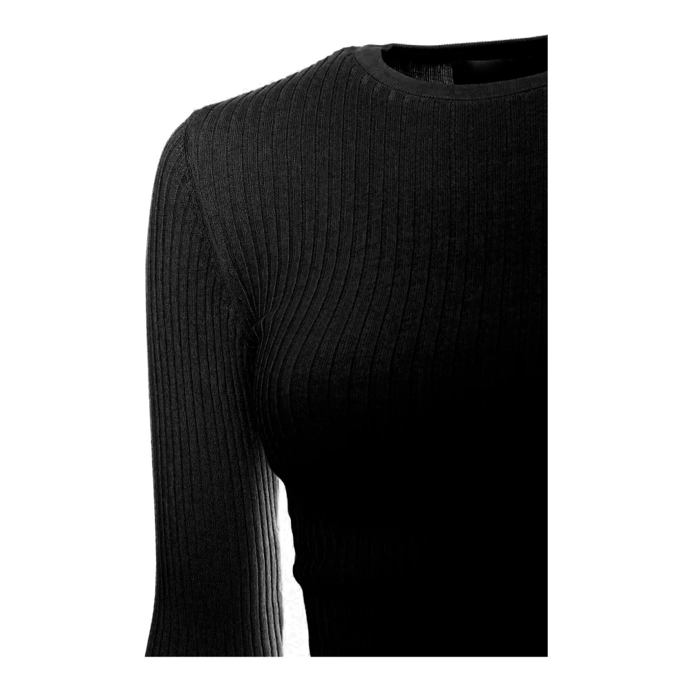 ARMEDANGELS Gebreide Trui met Ronde Hals Black Dames