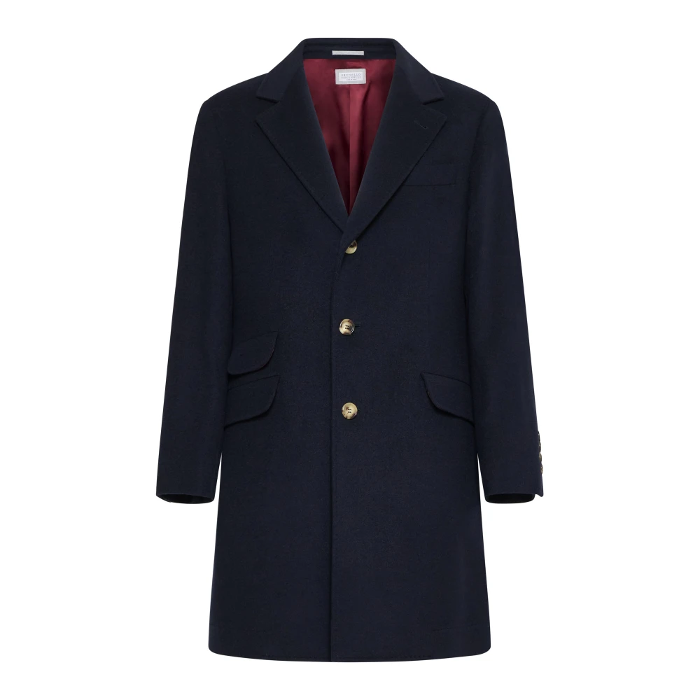 Navy Blue Cashmere Coat