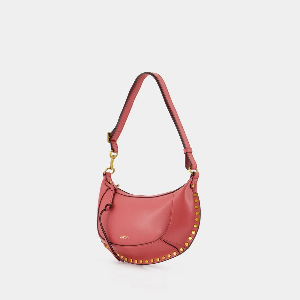 Isabel marant Roze Leren Moon Portemonnee met Verstelbare Band Pink Dames