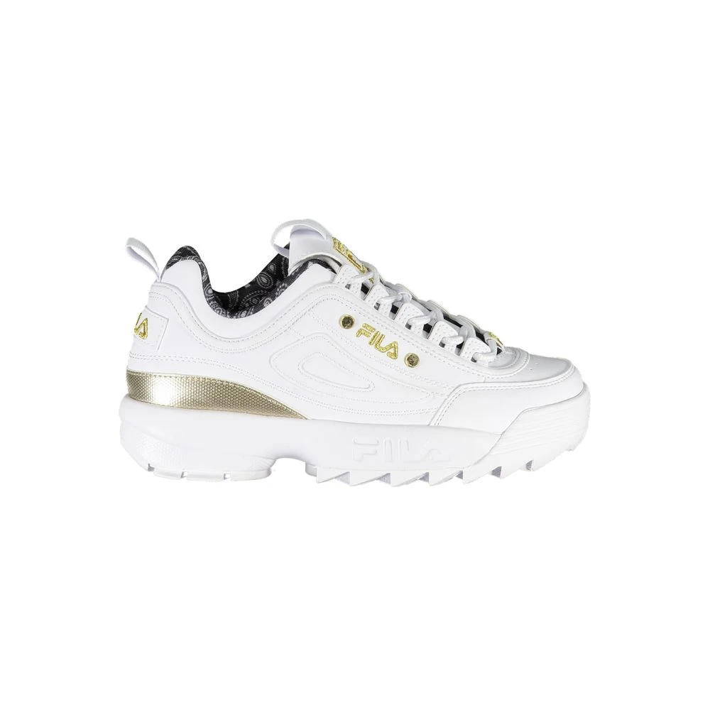 Fila Women's White Lace-Up Sneakers With Contrast Details