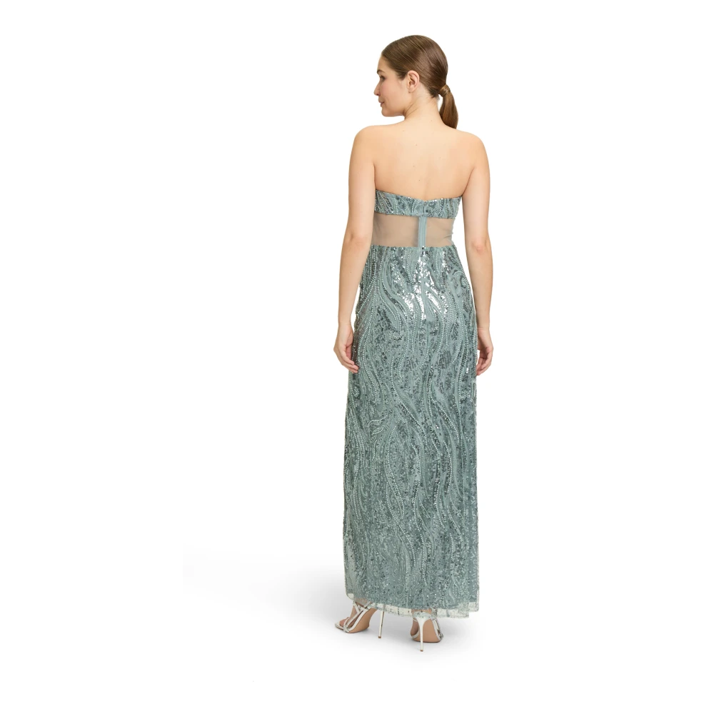 Vera Mont Pailletten Maxi Avondjurk Gray Dames
