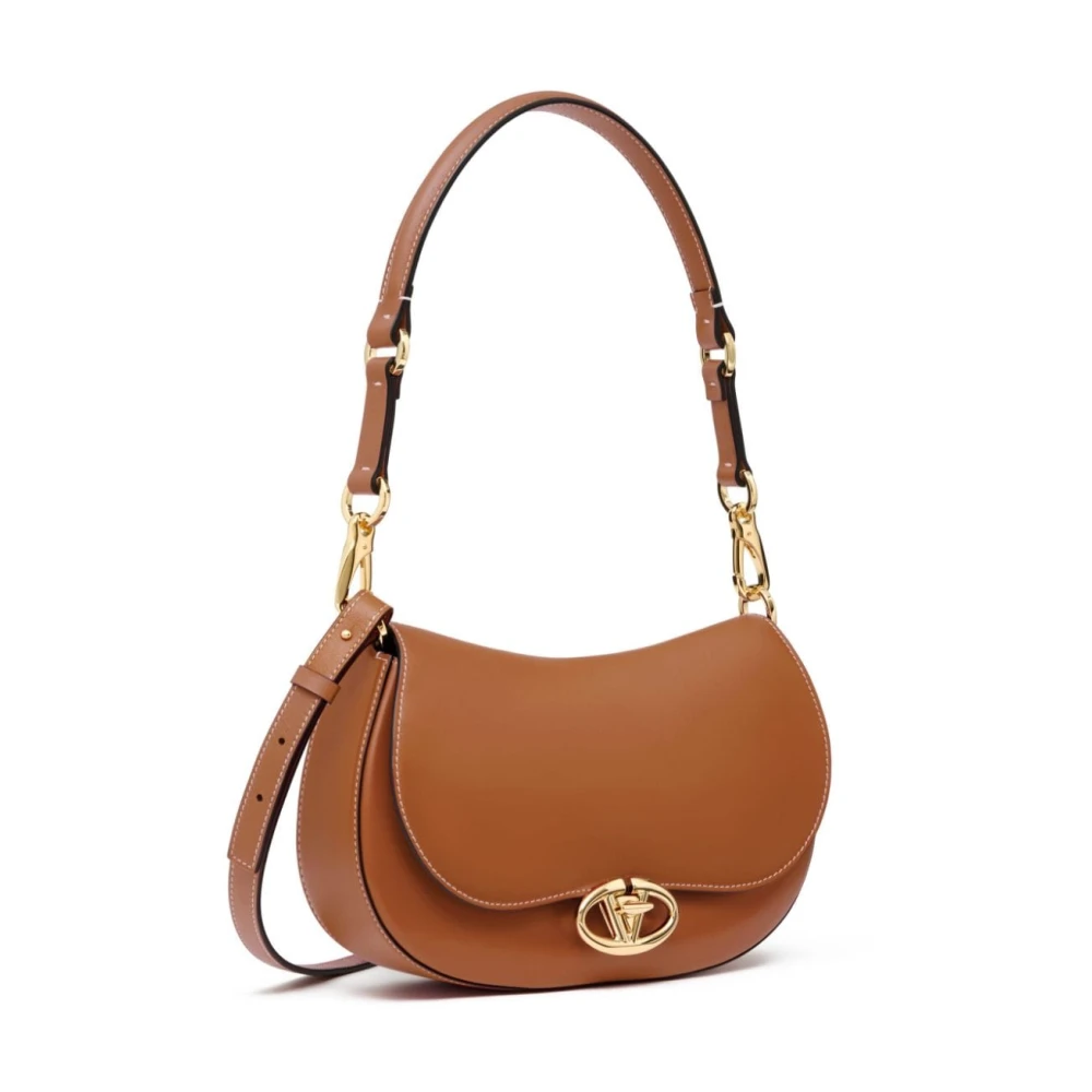 Valentino Garavani Luxe Leren VLogo Signature Tas Brown Dames