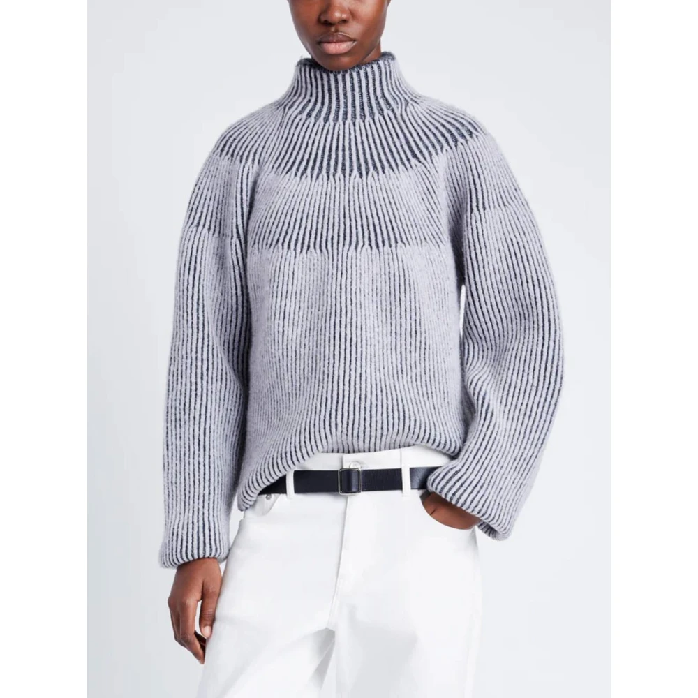 Proenza Schouler Jacquard Brynn Sweater Stijlvol Comfortabel Uniek Gray Dames