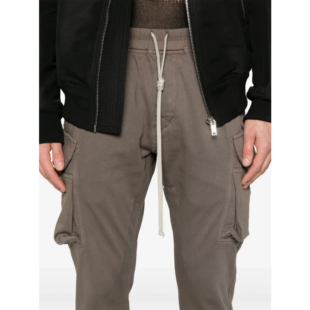 Rick Owens Cargo Broek met Elastische Tailleband met Trekkoord Gray Heren