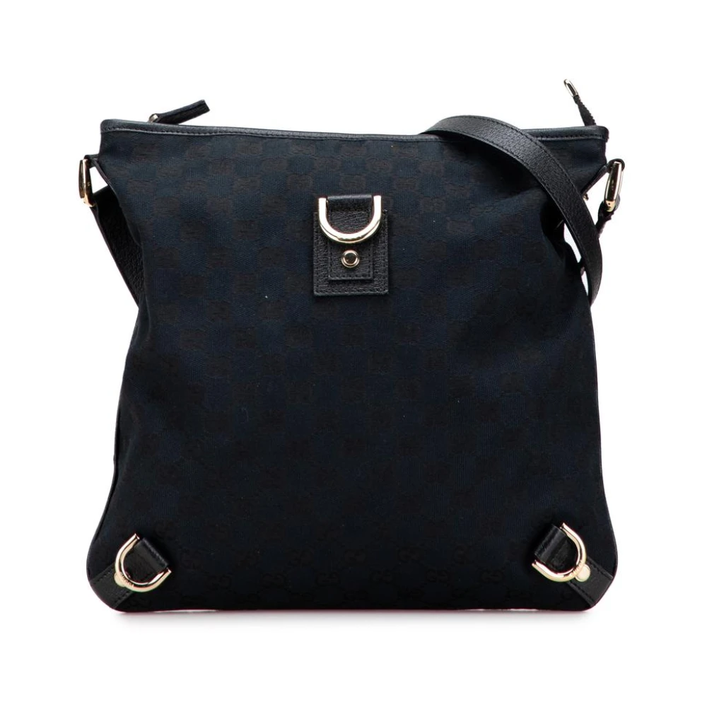 Gucci Vintage Damen Blau Gebrauchte Canvas-Schultertasche