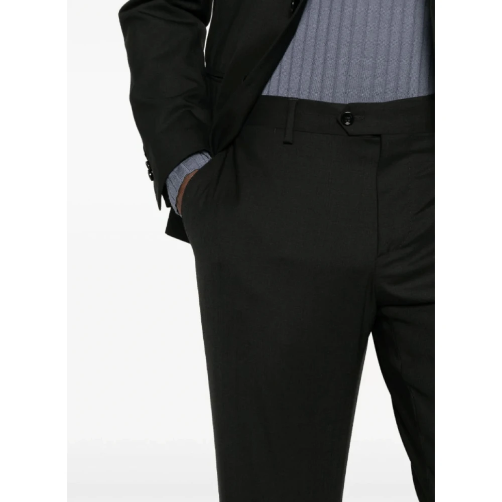 Lardini Wollen pak met inkeping Black Heren
