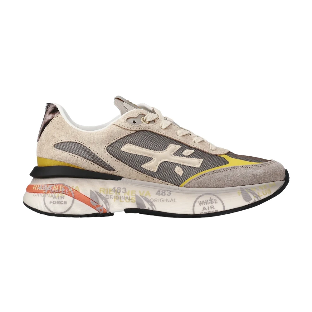 Premiata Suède en Stoffen Sneakers Dames Schoenen Beige
