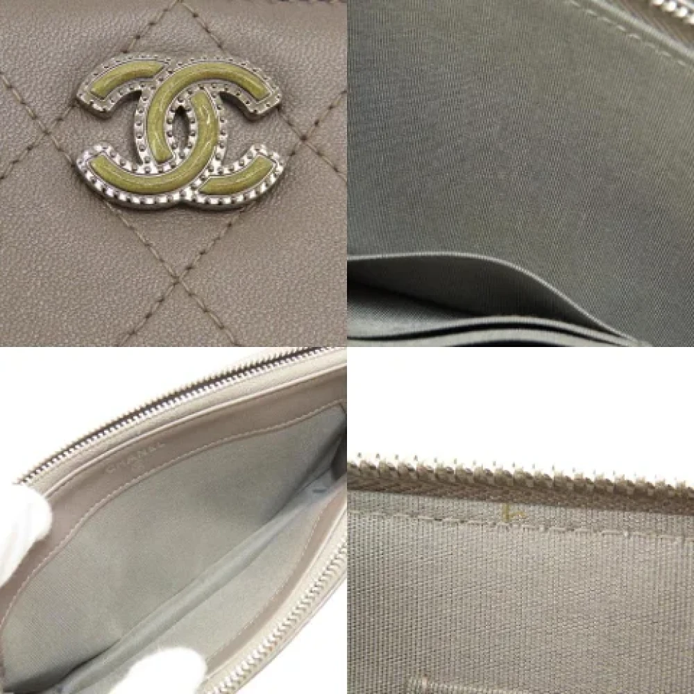 Chanel Vintage Pre-owned Canvas chanel-bags Gray Dames