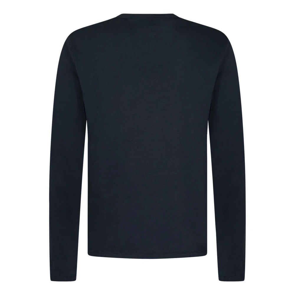 James Perse Blauwe Crew Neck T-shirts en Polos Blue Heren