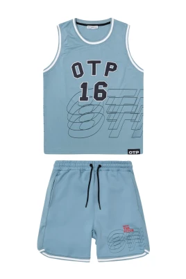 Blå Basket Sommar Set Herr