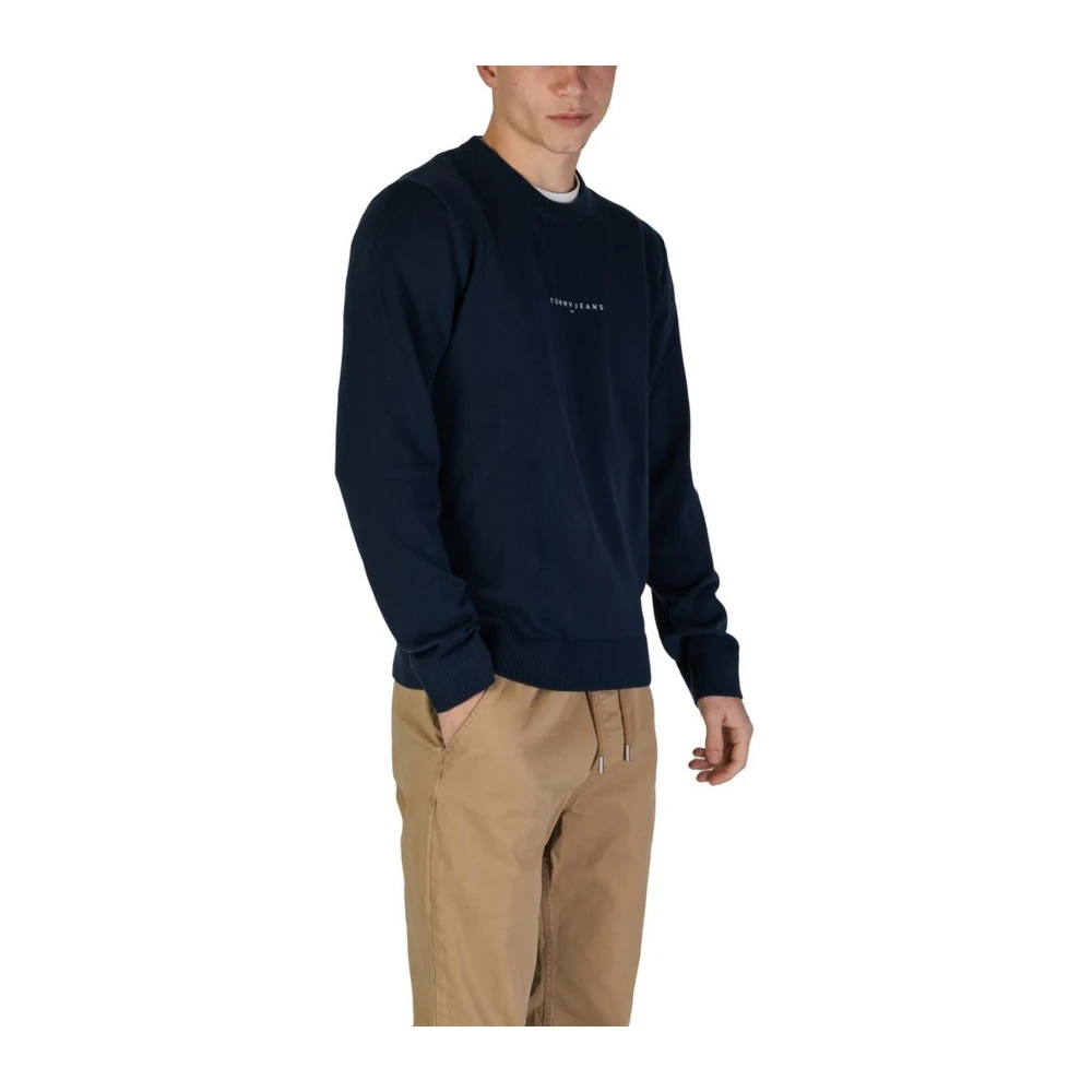 Tommy Jeans Blauw Polyester Blend T-Shirt Blue Heren