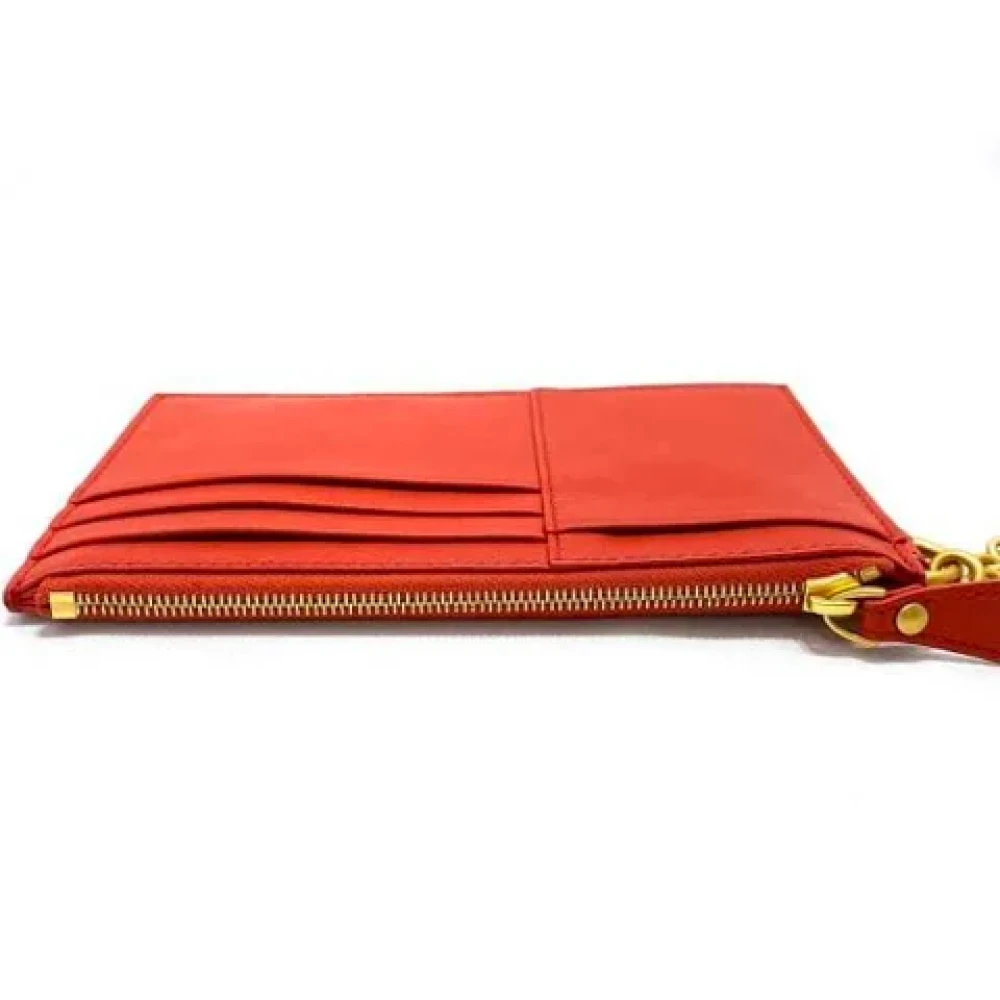 Bottega Veneta Vintage Pre-owned Leather wallets Red Dames
