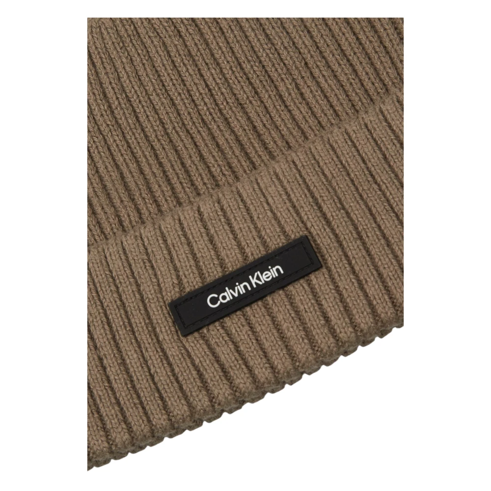 Calvin Klein Luxe Cashmere Katoen Blend Pet Beige Heren