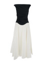 witte-off-shoulder-midi-jurk