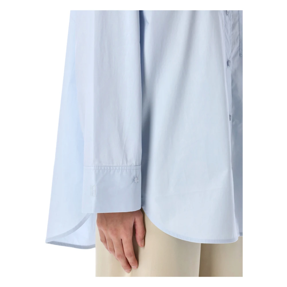 By Malene Birger Periwinkle Blue Gestreepte Katoenen Overhemd By Herenne Birger Blue Dames