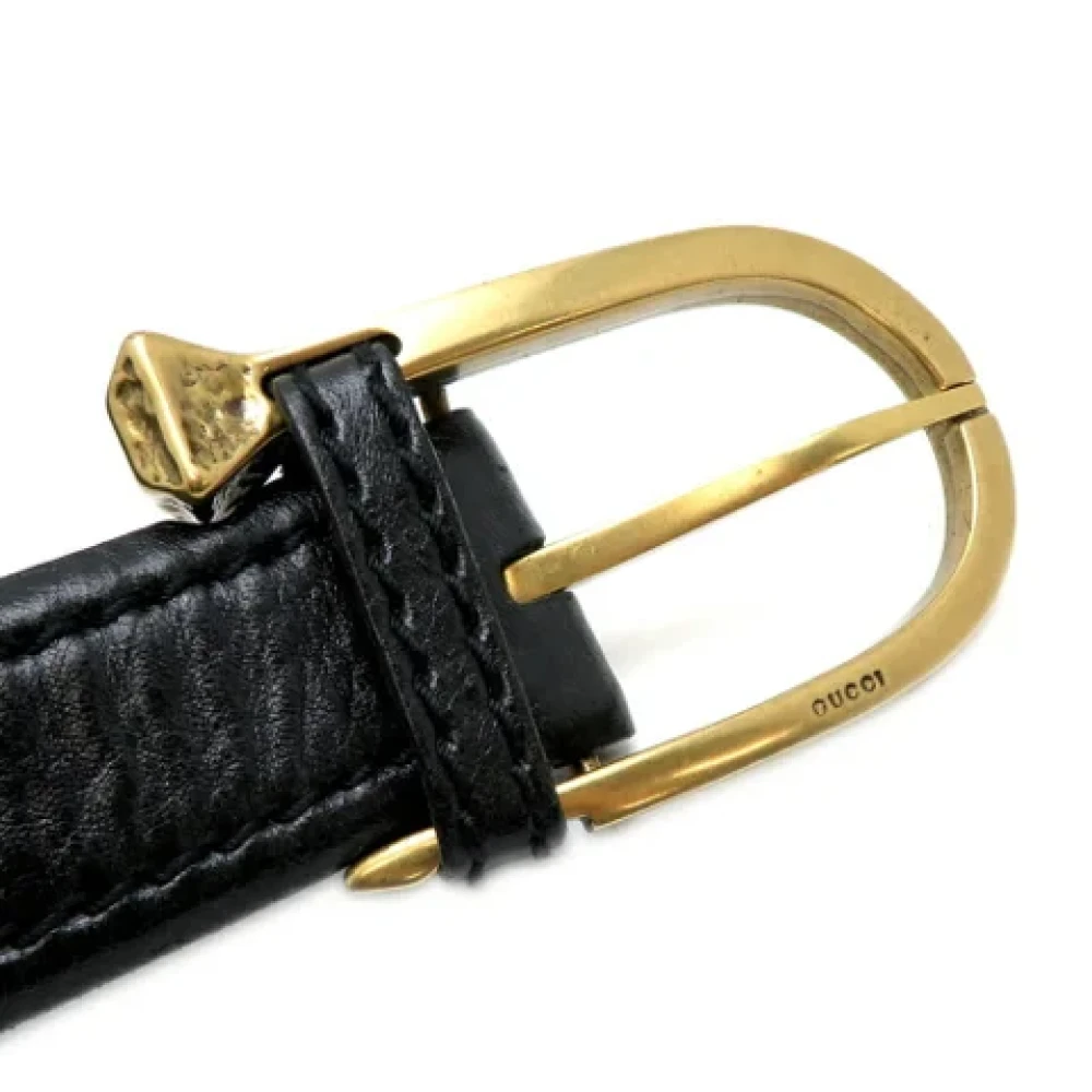Gucci Vintage Pre-owned Leather belts Black Dames