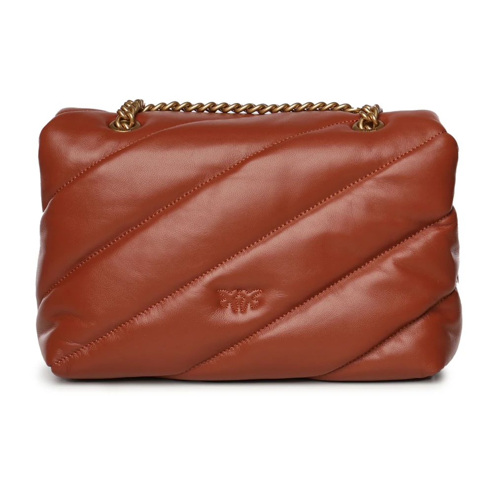 pinko Love Puff Classic Sheep Nap Tas Brown Dames