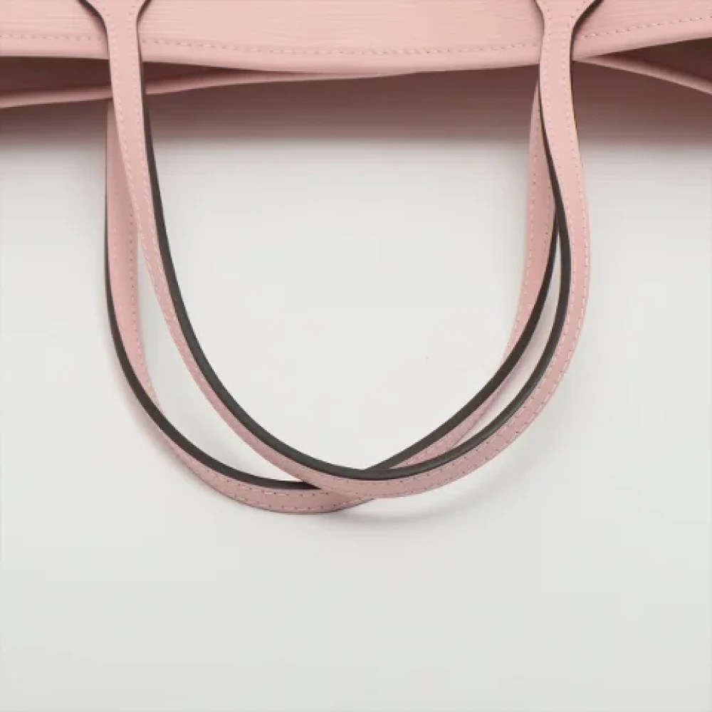 Louis Vuitton Vintage Elegante Roze Leren Neverfull MM Pink Dames