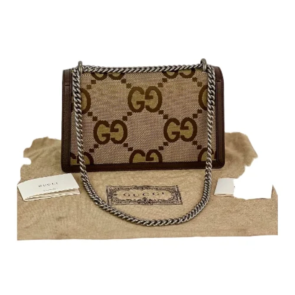 Gucci Vintage Pre-owned Canvas handbags Brown Dames