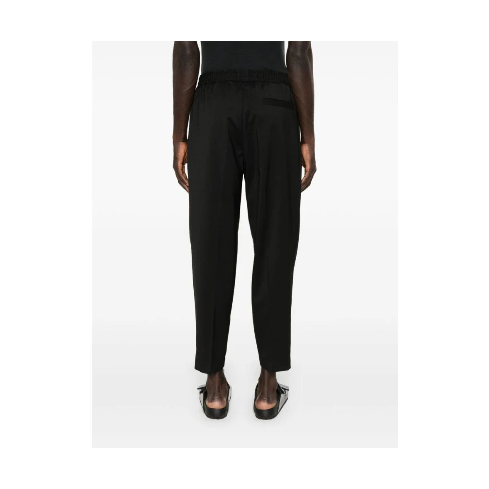 Briglia Zwarte Wolmix Tapered Leg Broek Black Heren