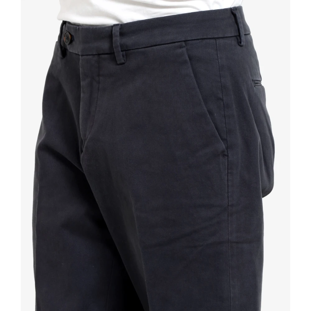 Roy Roger's Blauwe Chino Wortel Silhouet Broek Blue Heren