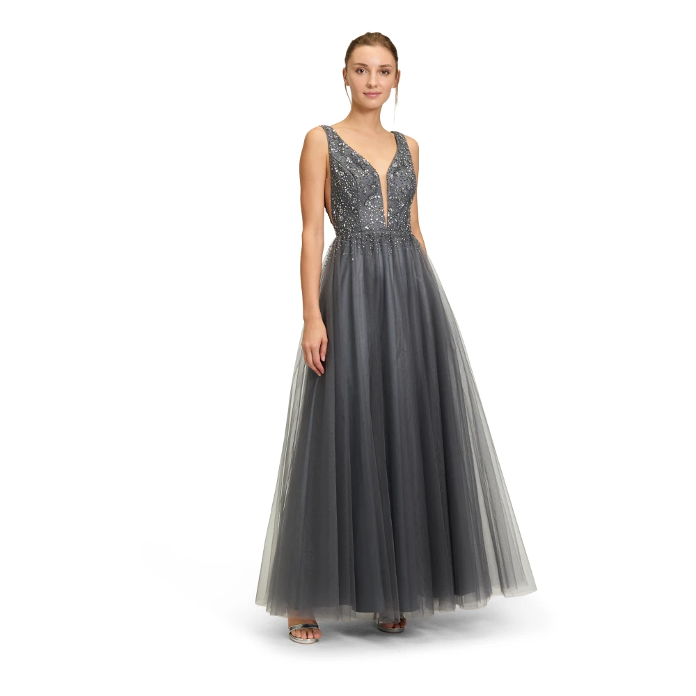 Vera Mont Geborduurde Avondjurk Gray Dames