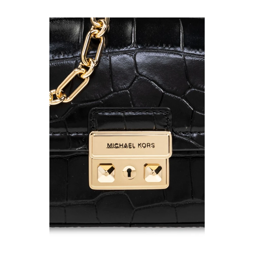 Michael Kors Zwarte leren schoudertas Black Dames