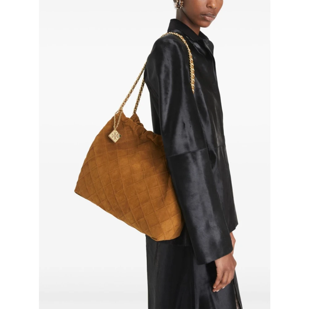TORY BURCH Bruine Trekkoord Hobo Tas Brown Dames