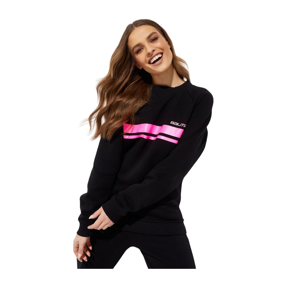 Balmain Zwart Logo Sweatshirt Black Dames