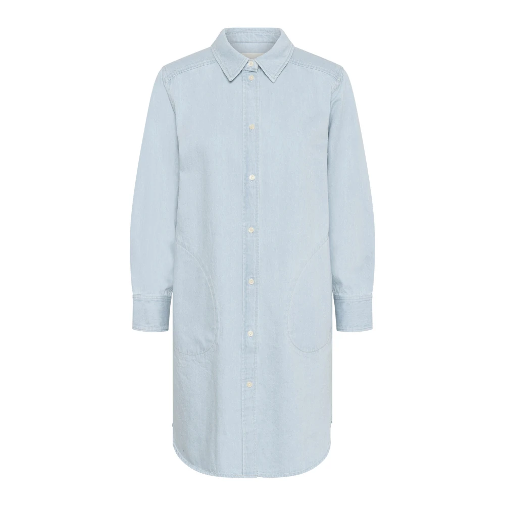 Part Two Denim Jurk met Lange Mouwen Blue Dames