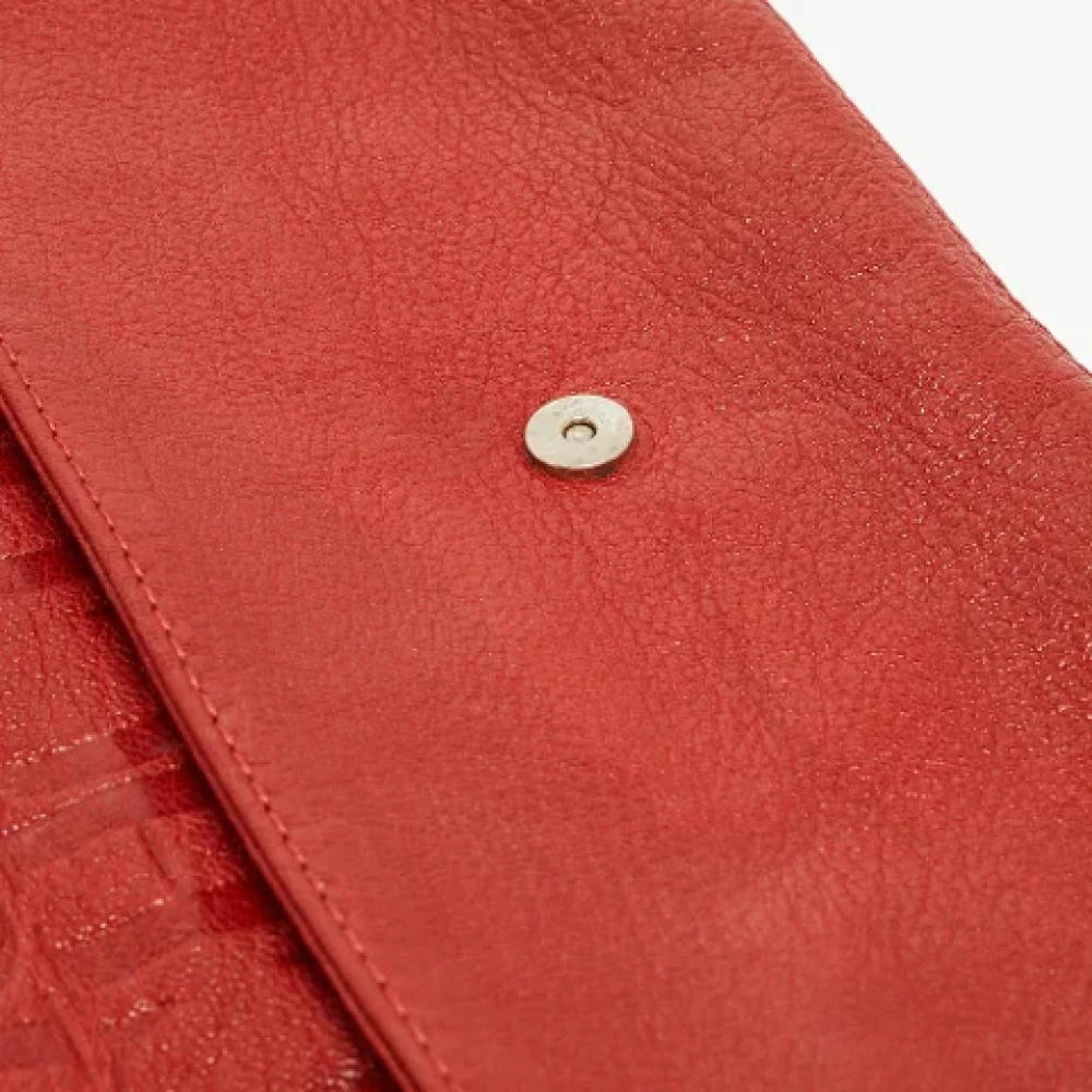 Carolina Herrera Pre-owned Leather clutches Red Dames