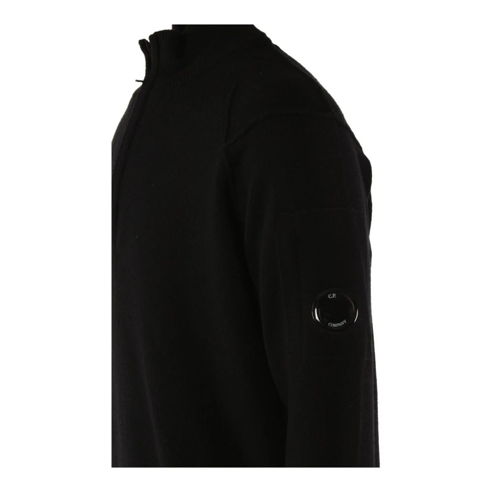 C.P. Company Zwarte Wolmix Heren Trui Black Heren