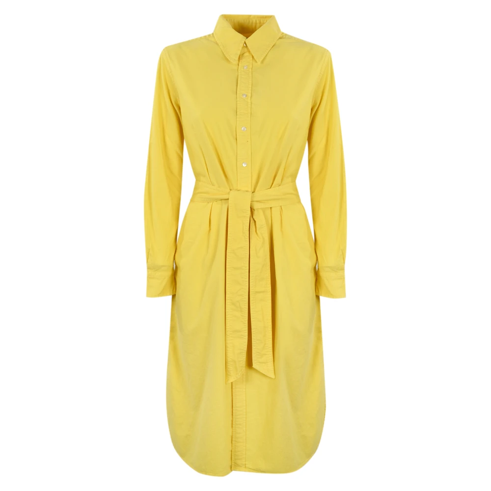 Ralph Lauren Gul Skjortklänning med Långa ärmar Yellow, Dam