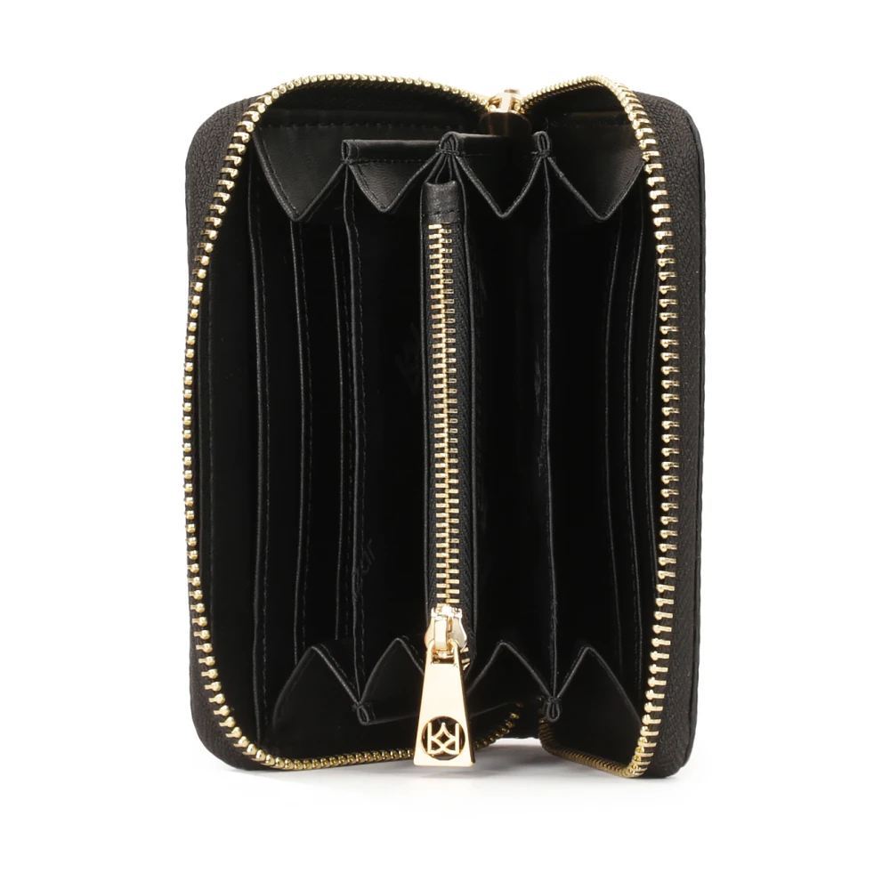 Kazar Kleine monogram stoffen portemonnee Black Dames